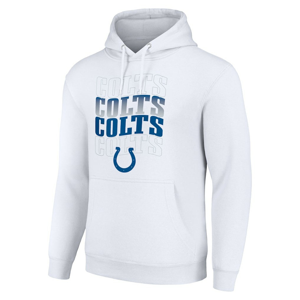 Indianapolis Colts Starter Four Team Name Logo Fleece Pullover Hoodie - White - NFL