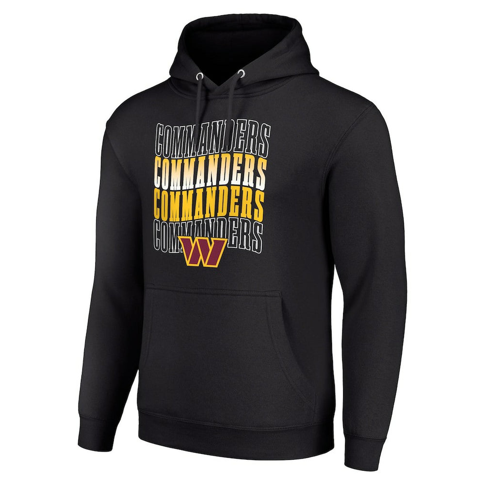 Washington Commanders Starter Four Team Name Logo Fleece Pullover Hoodie - Black - NFL