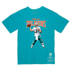 Dan Marino Miami Dolphins Sideline Retired Player T-Shirt - Aqua - Mitchell & Ness