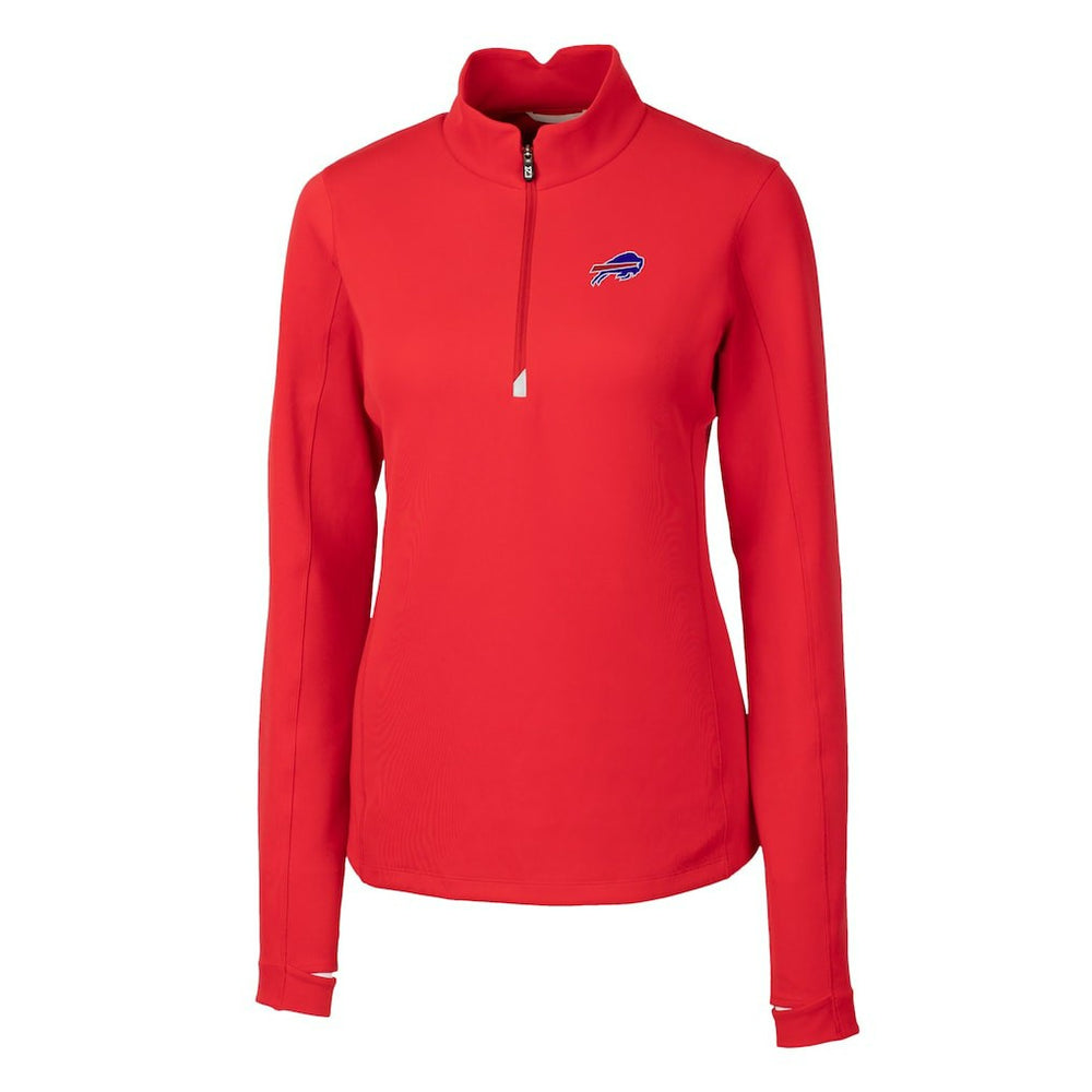 Buffalo Bills Cutter & Buck Women's Traverse Stretch Quarter-Zip Pullover Top - Red - NFL