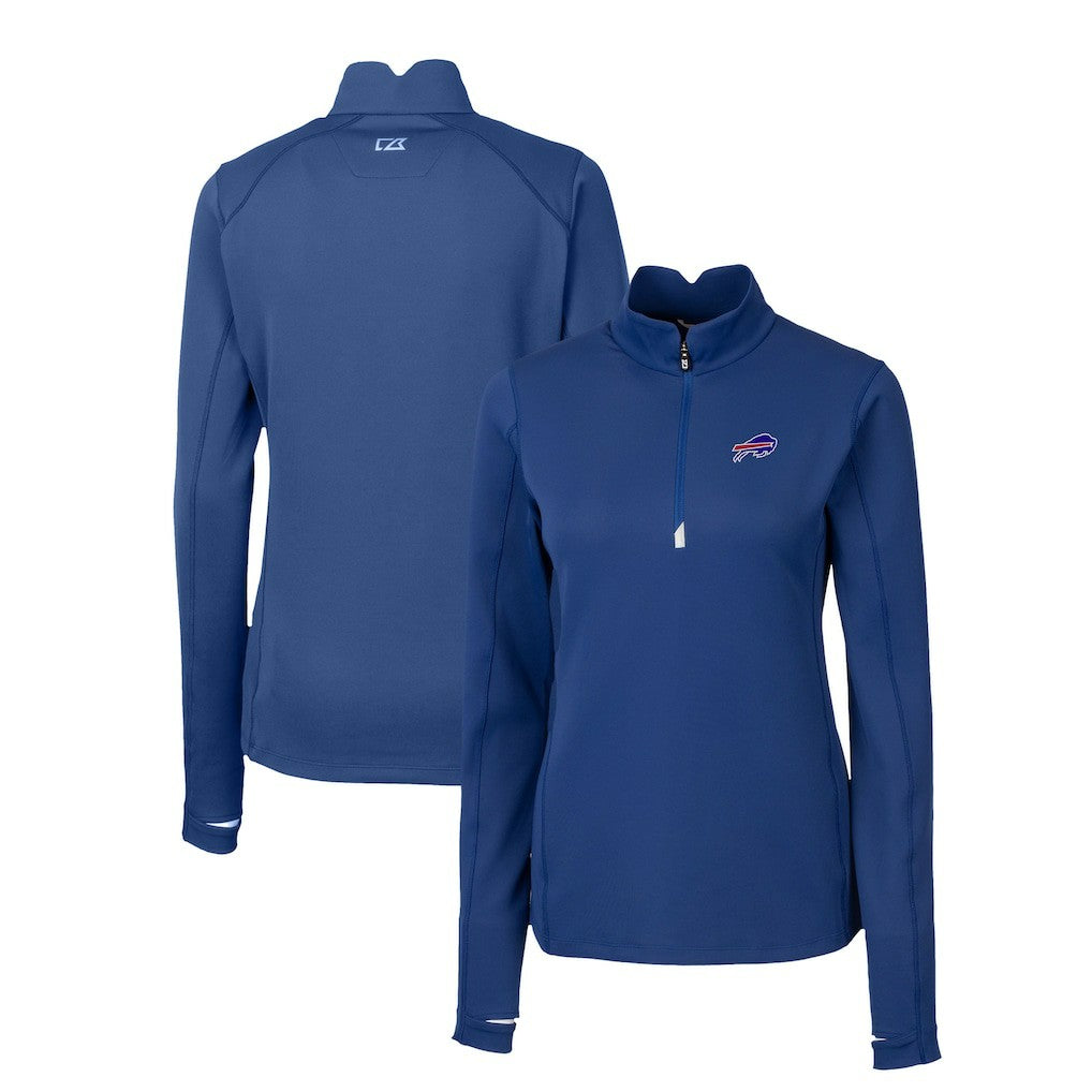 Buffalo Bills Cutter & Buck Women's Traverse Stretch Quarter-Zip Pullover Top - Royal - NFL