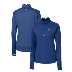 Buffalo Bills Cutter & Buck Women's Traverse Stretch Quarter-Zip Pullover Top - Royal - NFL