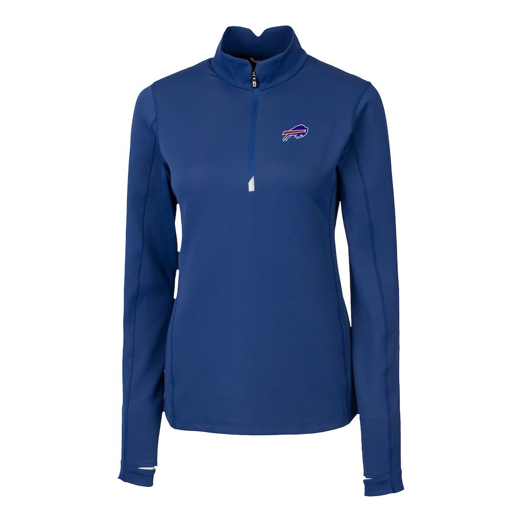 Buffalo Bills Cutter & Buck Women's Traverse Stretch Quarter-Zip Pullover Top - Royal - NFL