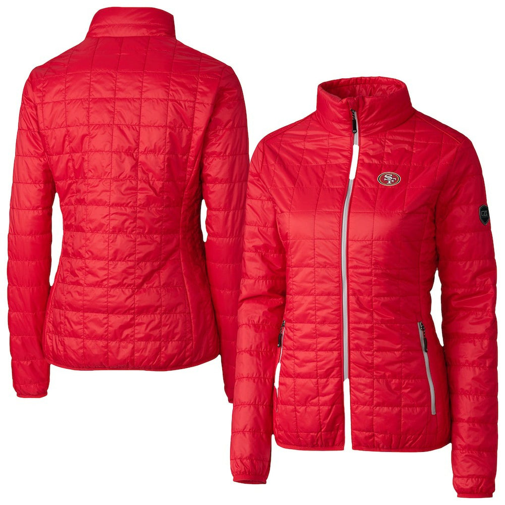 San Francisco 49ers Cutter & Buck Women's Rainier PrimaLoft Eco Insulated Full-Zip Puffer Jacket - Scarlet - NFL
