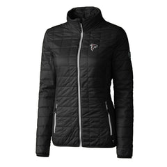 Atlanta Falcons Cutter & Buck Women's Rainier PrimaLoft Eco Insulated Full-Zip Puffer Jacket - Black - NFL