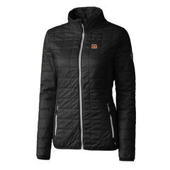 Cincinnati Bengals Cutter & Buck Women's Rainier PrimaLoft Eco Insulated Full-Zip Puffer Jacket - Black - NFL