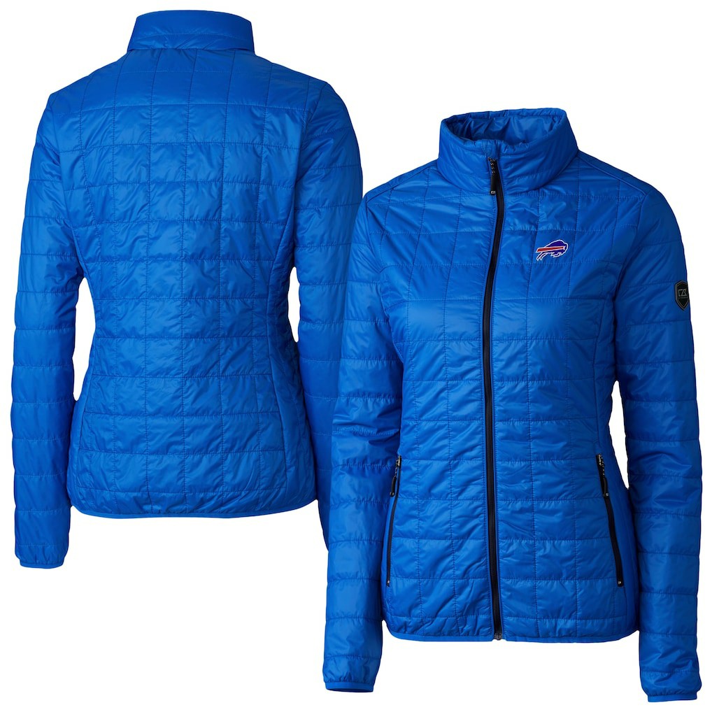 Buffalo Bills Cutter & Buck Women's Rainier PrimaLoft Eco Insulated Full-Zip Puffer Jacket - Royal - NFL