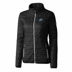 Detroit Lions Cutter & Buck Women's Rainier PrimaLoft Eco Insulated Full-Zip Puffer Jacket - Black - NFL