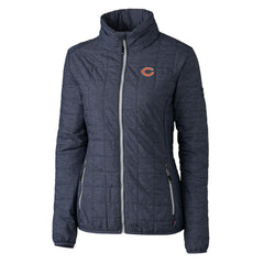 Chicago Bears Cutter & Buck Women's Rainier PrimaLoft Eco Insulated Full-Zip Puffer Jacket - Navy - NFL