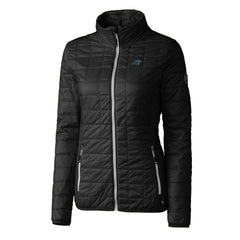 Carolina Panthers Cutter & Buck Women's Rainier PrimaLoft Eco Insulated Full-Zip Puffer Jacket - Black - NFL