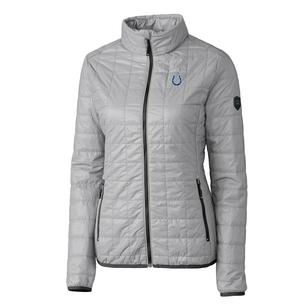 Indianapolis Colts Cutter & Buck Women's Rainier PrimaLoft Eco Insulated Full-Zip Puffer Jacket - Gray - NFL