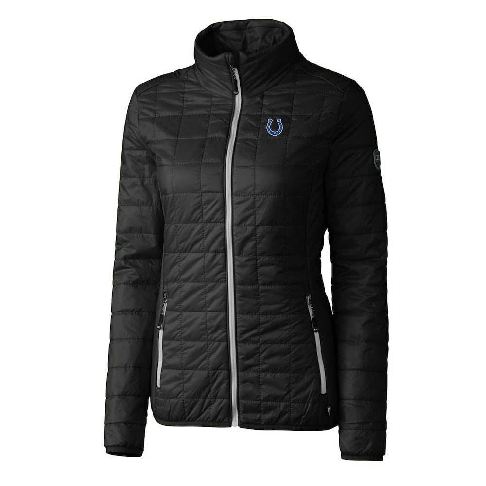 Indianapolis Colts Cutter & Buck Women's Rainier PrimaLoft Eco Insulated Full-Zip Puffer Jacket - Black - NFL