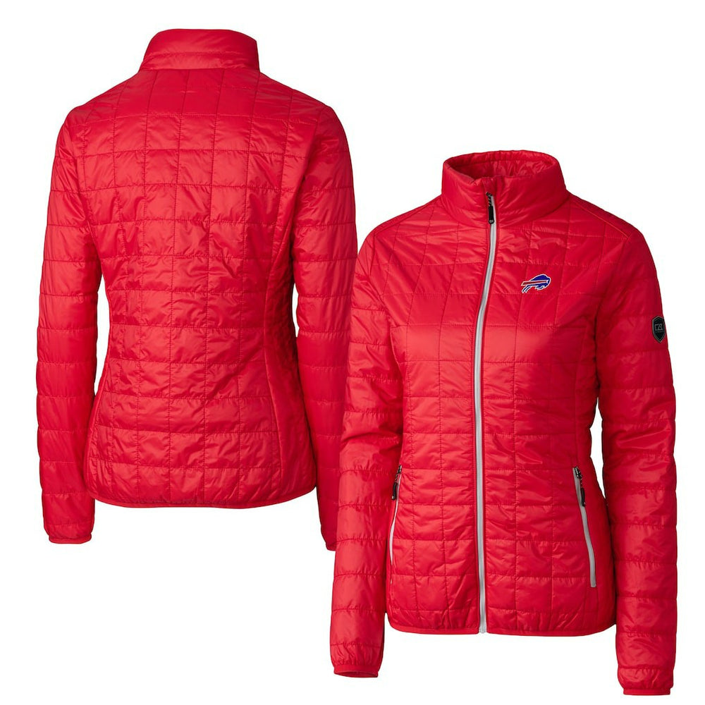 Buffalo Bills Cutter & Buck Women's Rainier PrimaLoft Eco Insulated Full-Zip Puffer Jacket - Red - NFL