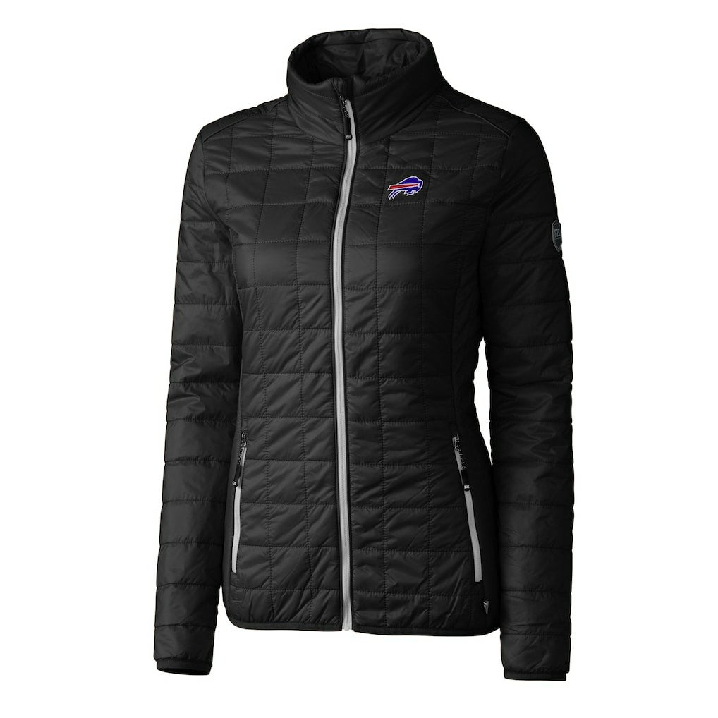 Buffalo Bills Cutter & Buck Women's Rainier PrimaLoft Eco Insulated Full-Zip Puffer Jacket - Black - NFL