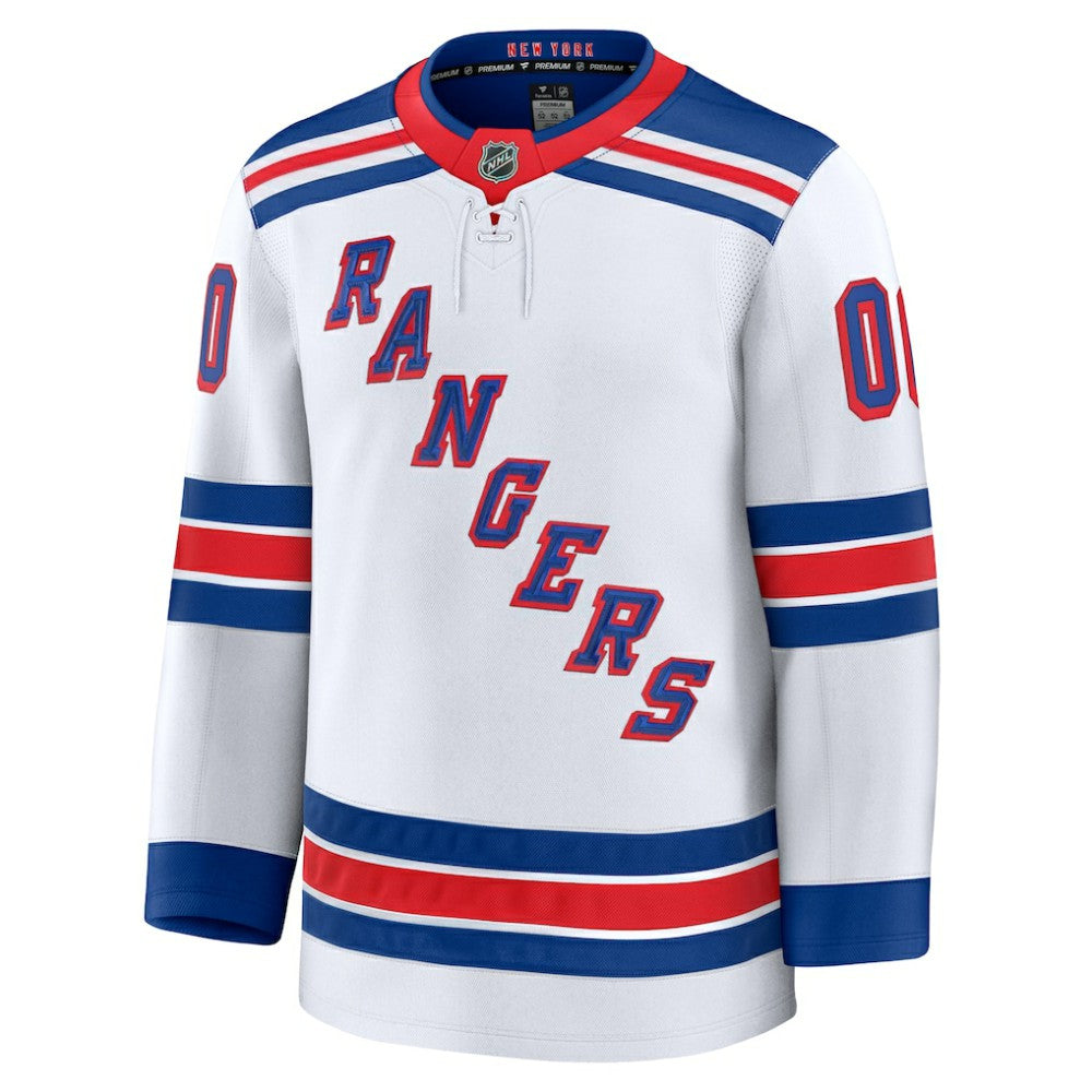 New York Rangers Fanatics Away Premium Custom Jersey - White | Fanatics Clearance