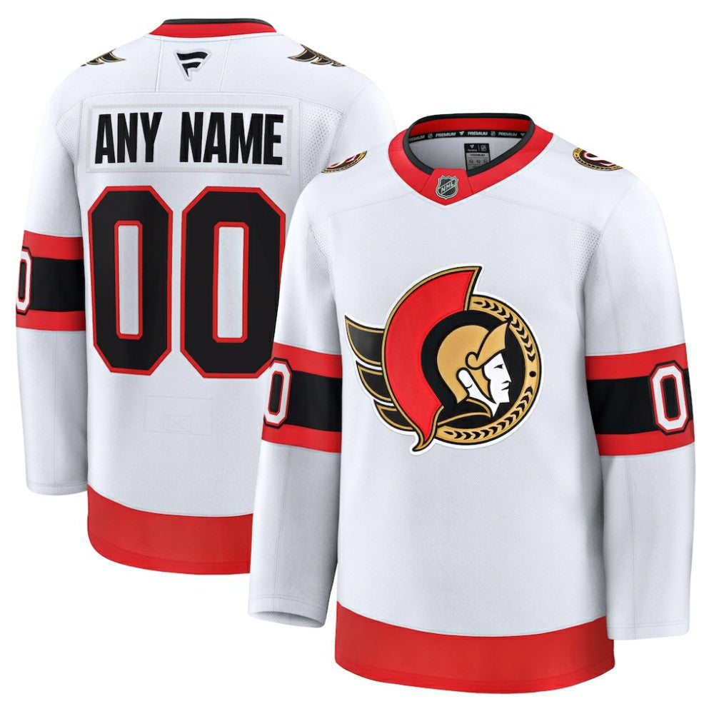 Ottawa Senators Fanatics Away Premium Custom Jersey - White | Fanatics Lifestyle