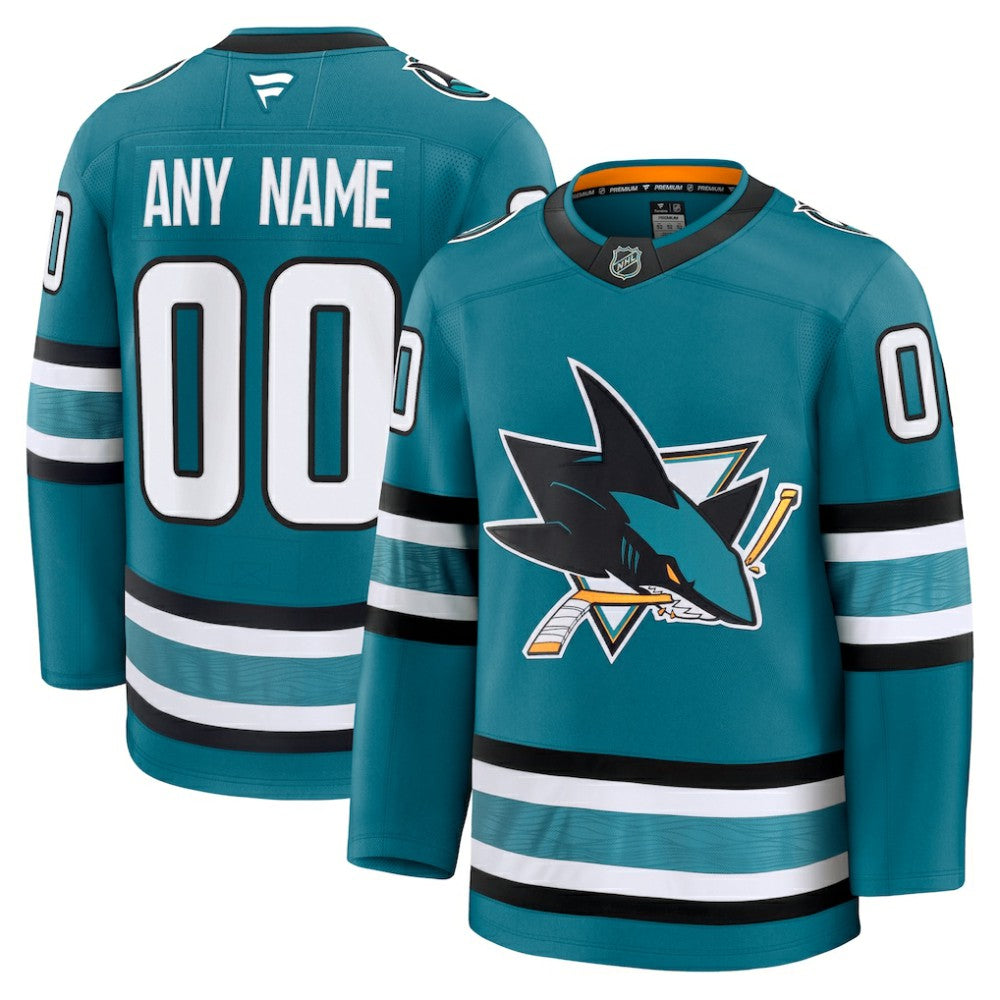 San Jose Sharks Fanatics Home Premium Custom Jersey - Teal | Fanatics Lifestyle