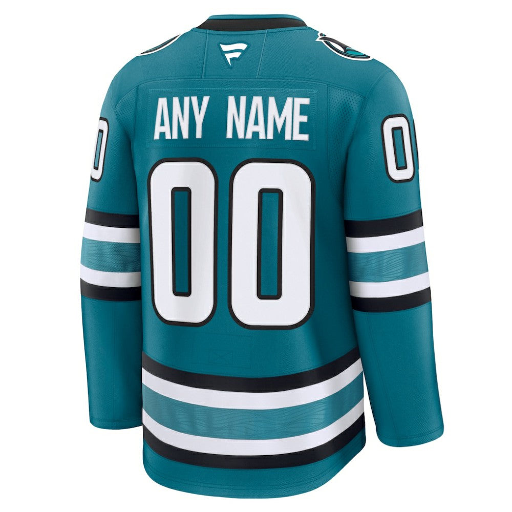 San Jose Sharks Fanatics Home Premium Custom Jersey - Teal | Fanatics Lifestyle