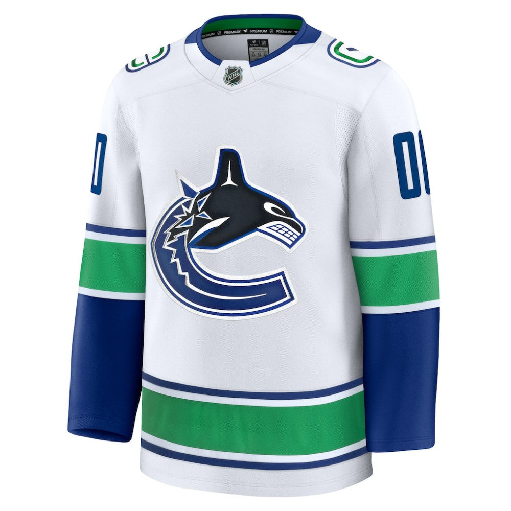 Vancouver Canucks Fanatics Away Premium Custom Jersey - White | Fanatics near me