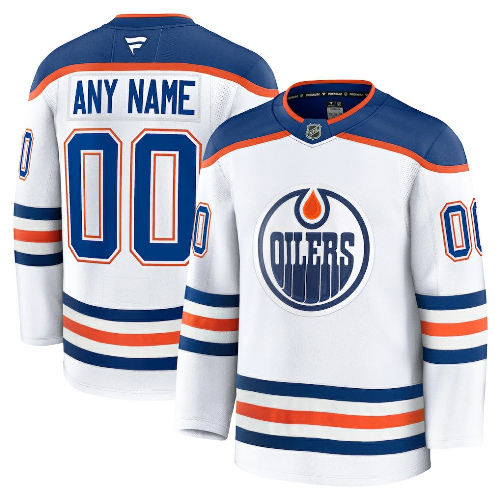 Edmonton Oilers Fanatics Away Premium Custom Jersey - White | Fanatics online