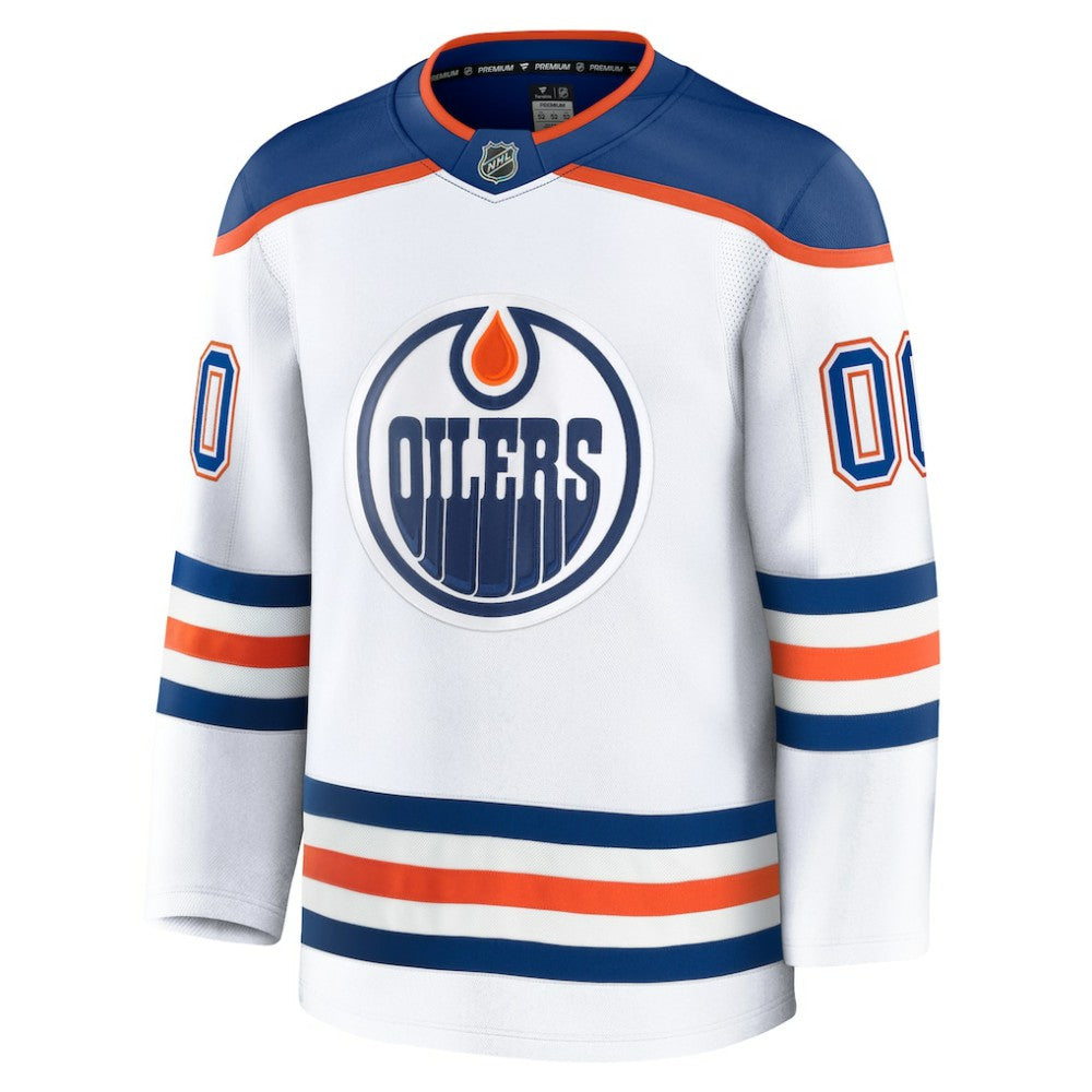 Edmonton Oilers Fanatics Away Premium Custom Jersey - White | Fanatics online