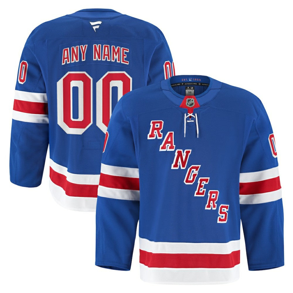 New York Rangers Fanatics Home Authentic Pro Custom Jersey - Royal | Fanatics discount