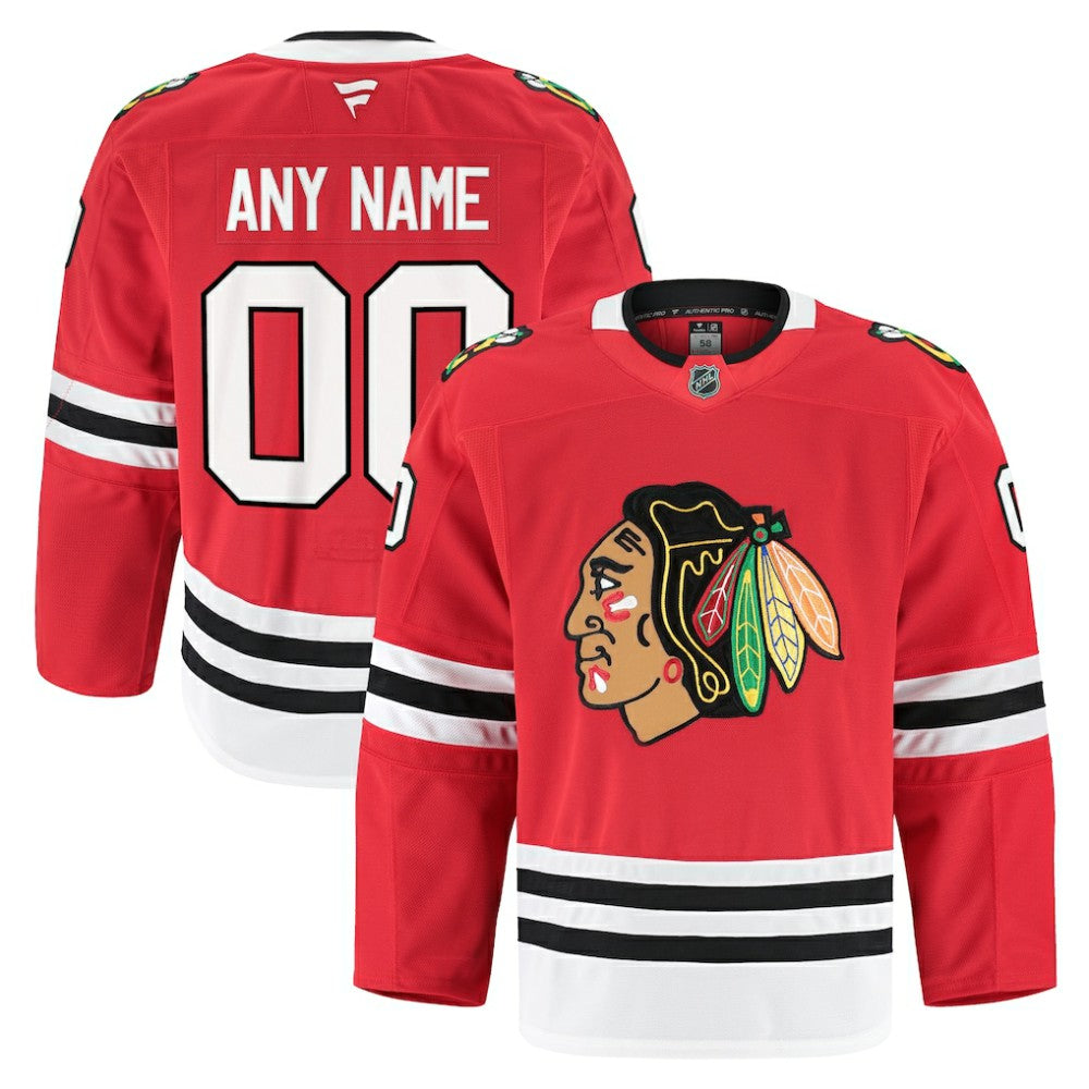 Chicago Blackhawks Fanatics Home Authentic Pro Custom Jersey - Red | Fanatics Lifestyle
