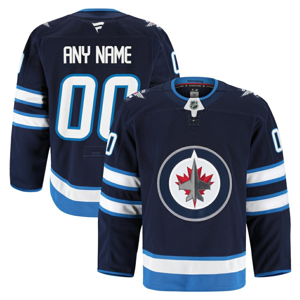 Winnipeg Jets Fanatics Home Authentic Pro Custom Jersey - Navy | Fanatics Clearance
