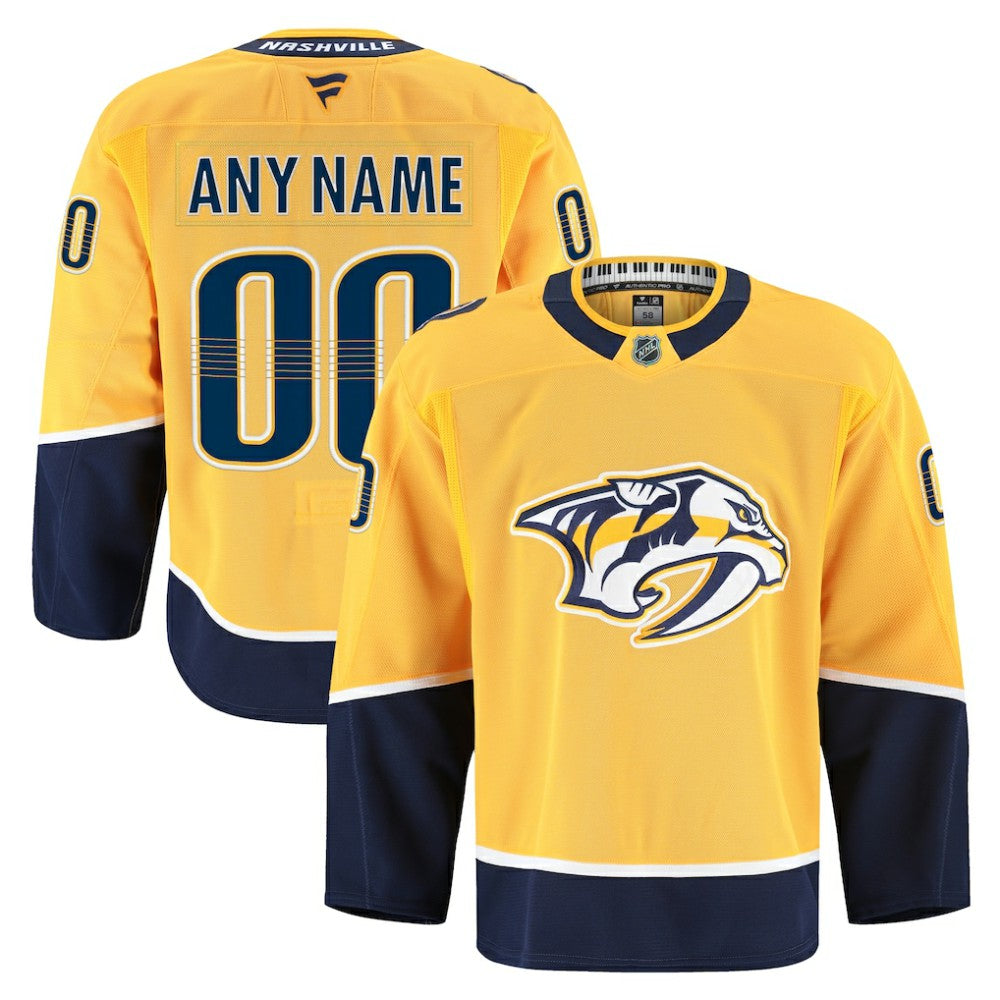 Nashville Predators Fanatics Home Authentic Pro Custom Jersey - Gold | Fanatics on sale