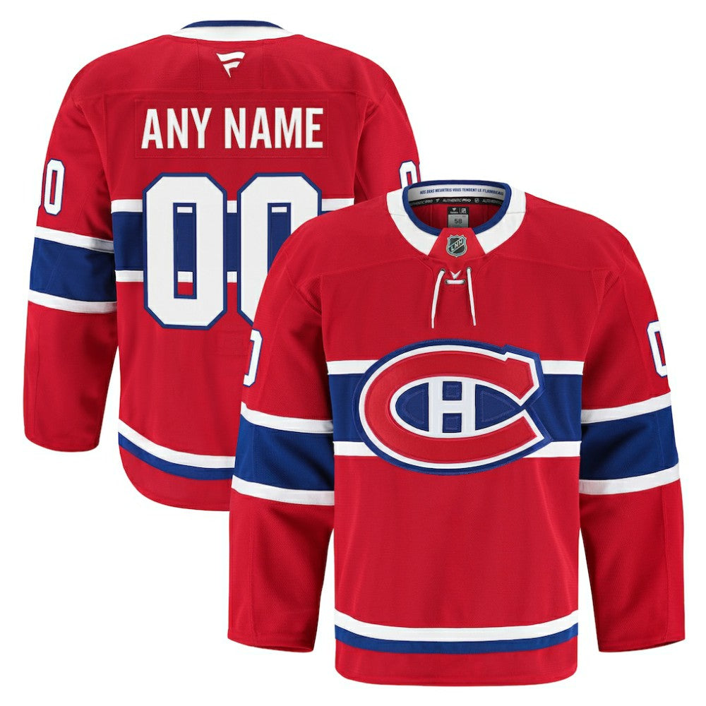 Montreal Canadiens Fanatics Home Authentic Pro Custom Jersey - Red | Fanatics Clearance