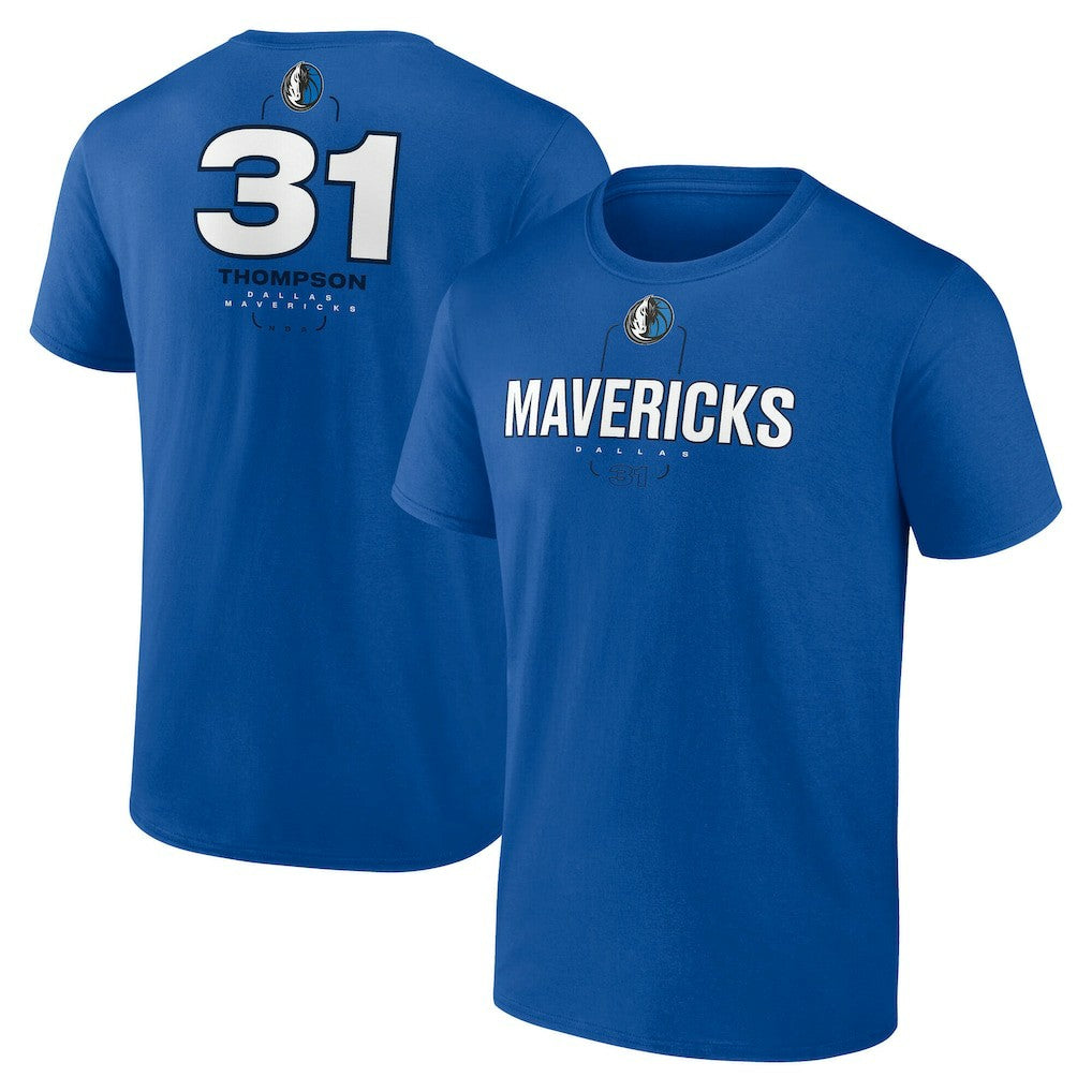 Klay Thompson Dallas Mavericks Behind The Back Name & Number T-Shirt - Blue