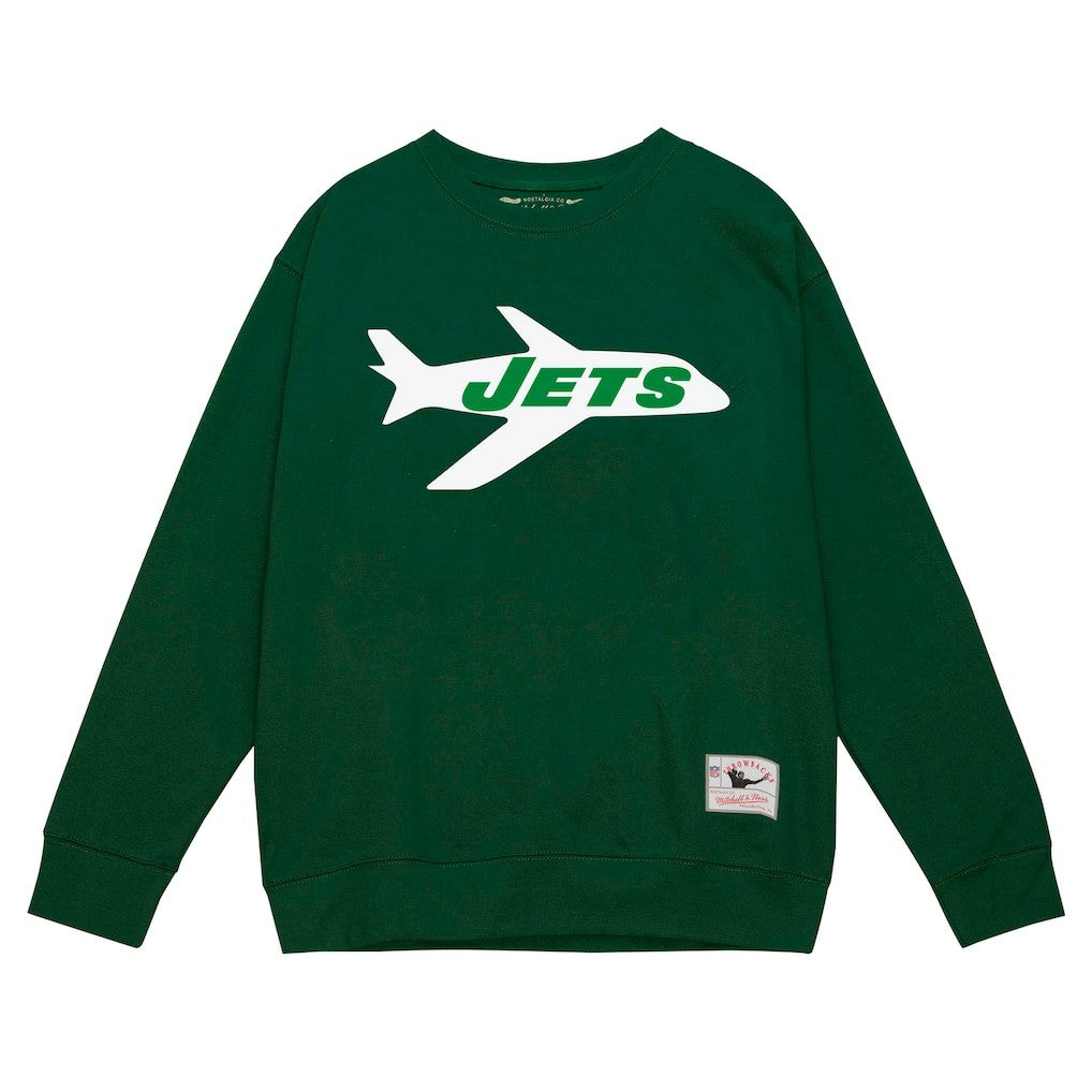 New York Jets Basic Fleece Pullover Sweatshirt - Green - Mitchell & Ness