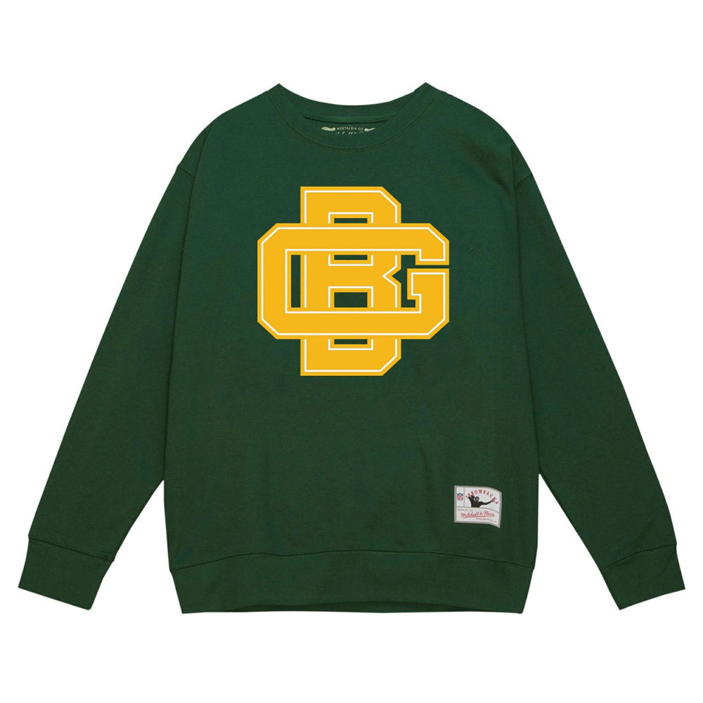 Green Bay Packers Basic Fleece Pullover Sweatshirt - Green - Mitchell & Ness