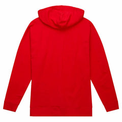 San Francisco 49ers Team Wordmark Vintage Pullover Hoodie - Scarlet - Mitchell & Ness