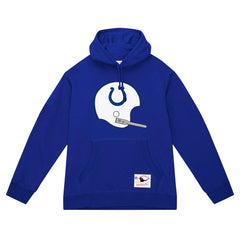 Indianapolis Colts Helmet Logo Vintage Pullover Hoodie - Royal - Mitchell & Ness
