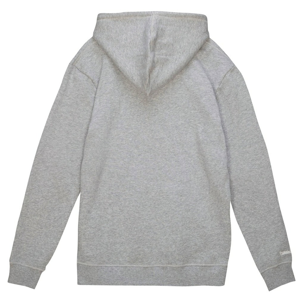 Cleveland Browns Helmet Logo Vintage Pullover Hoodie - Heather Gray - Mitchell & Ness