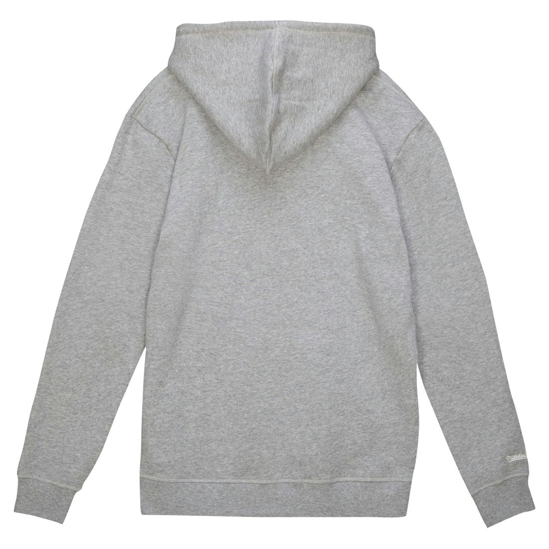 Denver Broncos Helmet Logo Vintage Pullover Hoodie - Heather Gray - Mitchell & Ness