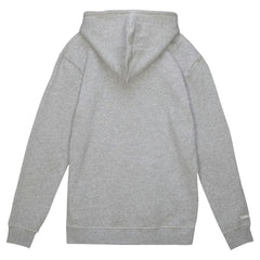 Denver Broncos Helmet Logo Vintage Pullover Hoodie - Heather Gray - Mitchell & Ness