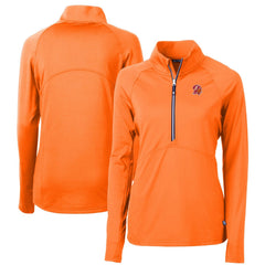 Tampa Bay Buccaneers Cutter & Buck Women's DryTec Adapt Eco Knit Stretch Recycled Raglan Half-Zip Top - Orange - NFL