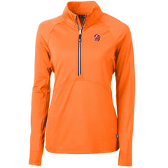 Tampa Bay Buccaneers Cutter & Buck Women's DryTec Adapt Eco Knit Stretch Recycled Raglan Half-Zip Top - Orange - NFL