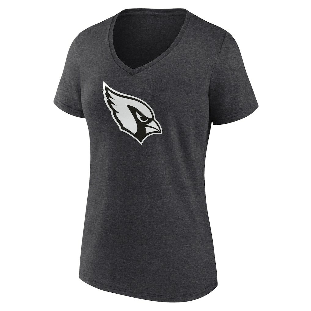 Arizona Cardinals Women's Personalized Name & Number Monochrome V-Neck Long Sleeve T-Shirt - Charcoal - NFL