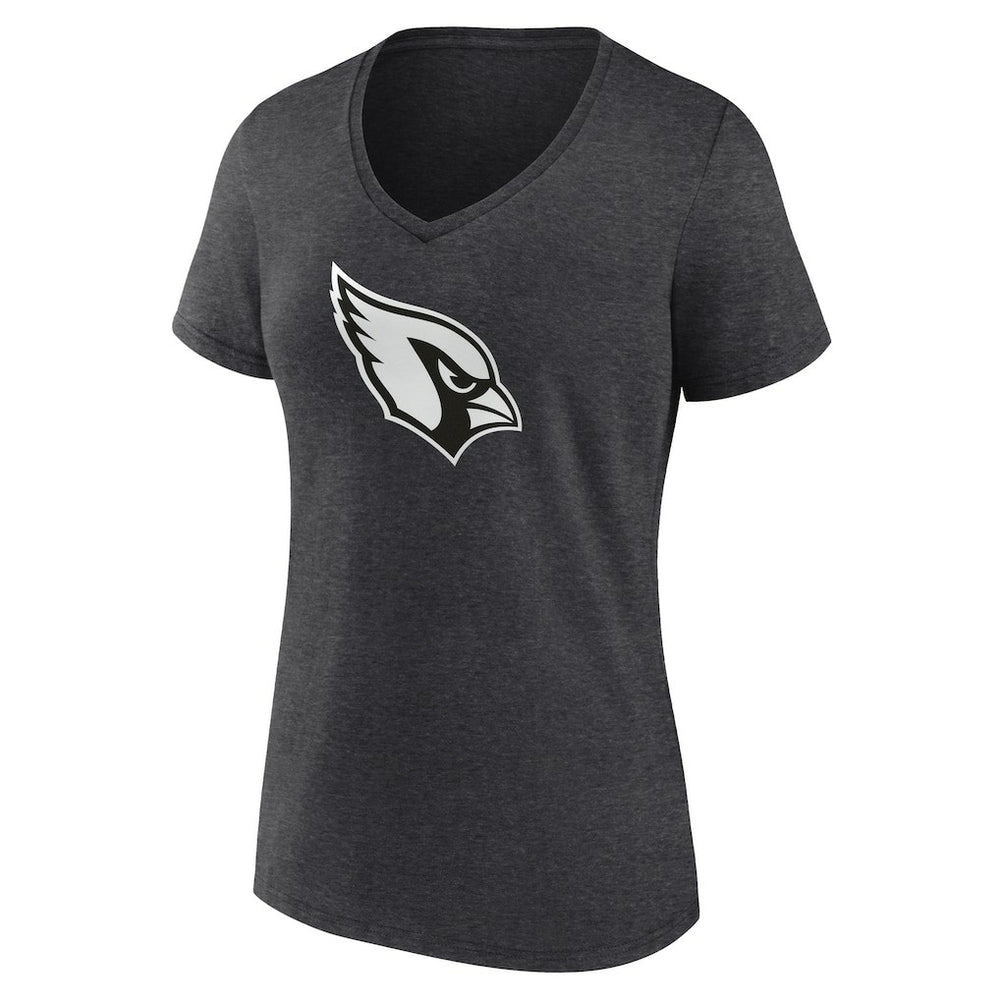 Arizona Cardinals Women's Personalized Name & Number Monochrome V-Neck Long Sleeve T-Shirt - Charcoal - NFL
