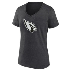Arizona Cardinals Women's Personalized Name & Number Monochrome V-Neck Long Sleeve T-Shirt - Charcoal - NFL