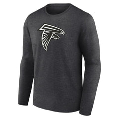 Atlanta Falcons Personalized Name & Number Monochrome Long Sleeve T-Shirt - Charcoal - NFL