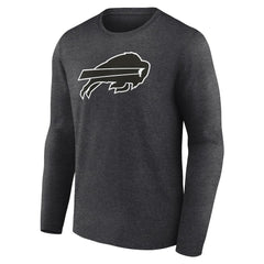 Buffalo Bills Personalized Name & Number Monochrome Long Sleeve T-Shirt - Charcoal - NFL
