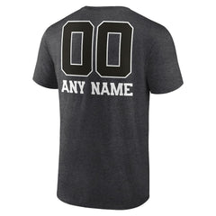Carolina Panthers Personalized Name & Number Monochrome T-Shirt - Charcoal - NFL