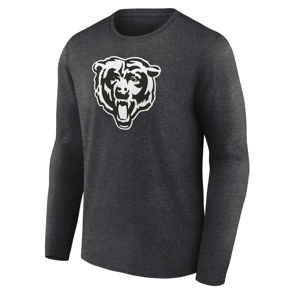 Chicago Bears Personalized Name & Number Monochrome Long Sleeve T-Shirt - Charcoal - NFL