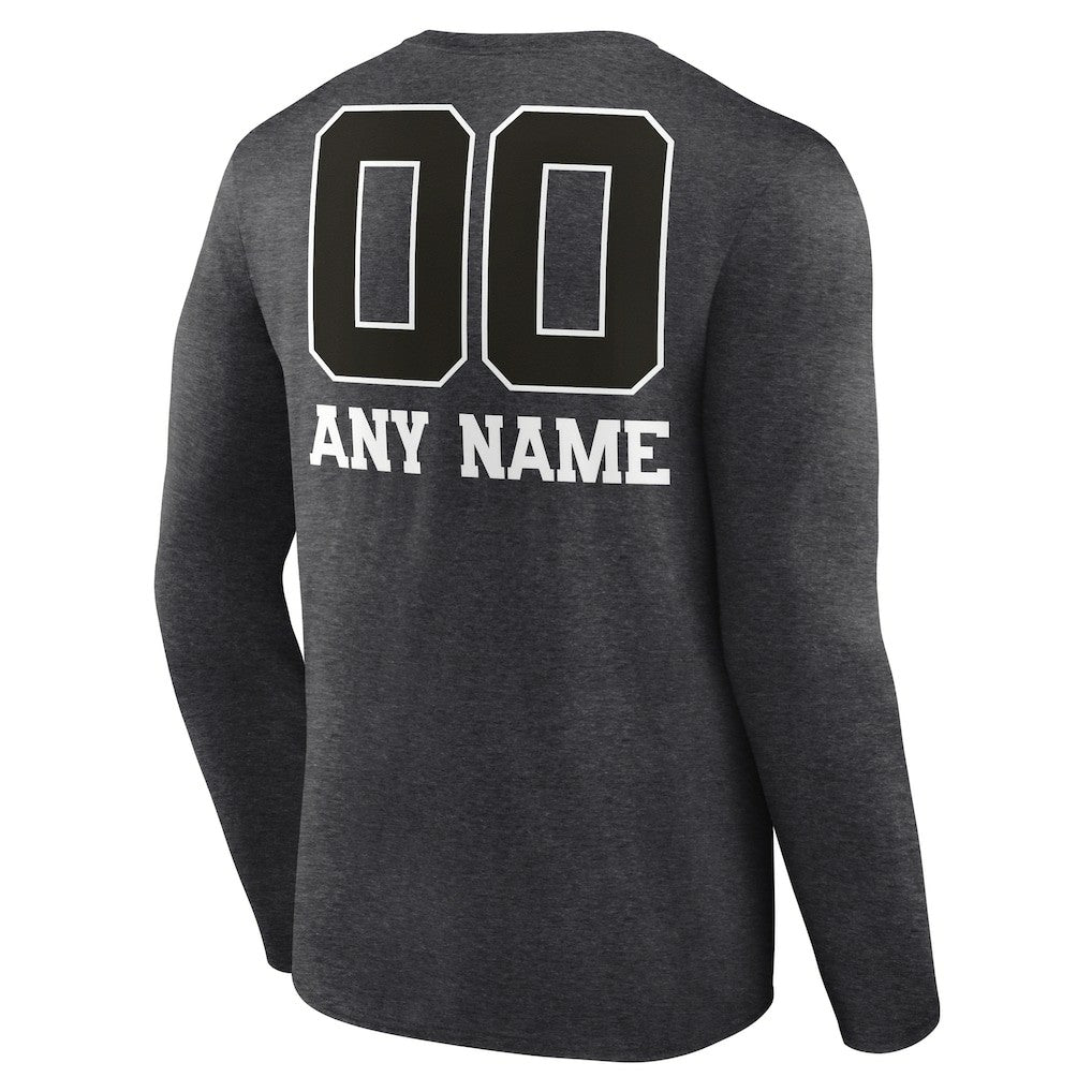 Cincinnati Bengals Personalized Name & Number Monochrome Long Sleeve T-Shirt - Charcoal - NFL