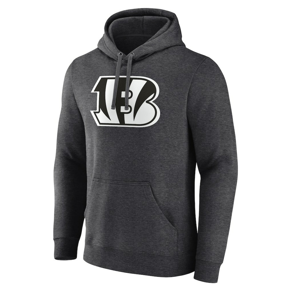 Cincinnati Bengals Personalized Name & Number Monochrome Pullover Hoodie - Charcoal - NFL