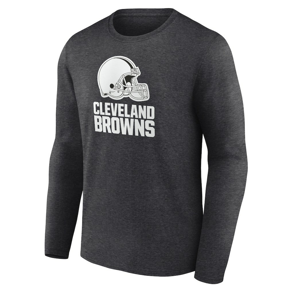 Cleveland Browns Personalized Name & Number Monochrome Long Sleeve T-Shirt - Charcoal - NFL